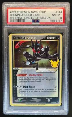 2019-2023 Pokemon SWSH Black Star Promos Greninja #SWSH144 PSA 8 - Image 1
