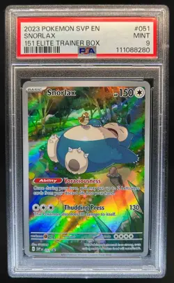2023-25 Pokemon SV Black Star Promos SVP EN Snorlax #051 PSA 9 - Image 1