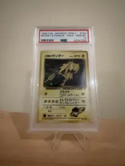 Rocket's Zapdos Pokemon 1999 Holo Gym 2 Challenge Japanese 145 PSA 10 - Image 1