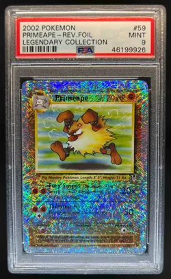 2002 Pokemon Legendary Collection Primeape Reverse Holo #59/110 PSA 9 - Image 1