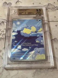 2024 Pokemon Scarlet & Violet Spheal IR 199/191 Surging Sparks Holo BGS 9.5 - Image 1