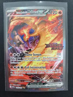 Team Rocket's Moltres EX - Destined Rivals Stamp 229/182 NM Pokemon TCG - Image 4