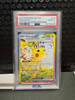 2024 Pokemon Surging Sparks Pikachu EX Special Illustration Rare PSA 10 - Image 1
