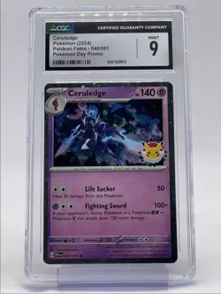 CERULEDGE 2024 POKEMON PALDEAN FATES POKEMON DAY PROMO 040/091 CGC 9 Q5677 - Image 1