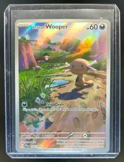 2025 Pokemon Phantasmal Flames PFL EN Paldean Wooper Illustration Rare #102/094 - Image 1