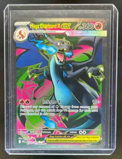 2025 Pokemon Phantasmal Flames PFL EN Mega Charizard X ex Ultra Rare #109/094 - Image 1