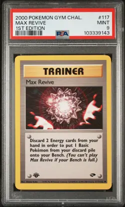 Max Revive 117/132 1st Edition Gym Challenge Pokemon PSA 9 - Image 1