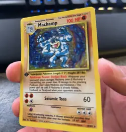 Machamp 1st Edition Holo 1999 Pokemon Base Set #8/102 - Near Mint see pictures - Image 4