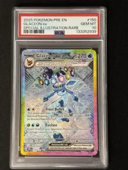 Pokemon Glaceon ex Special Illustration Rare 150/131 Prismatic Evolutions PSA 10 - Image 1