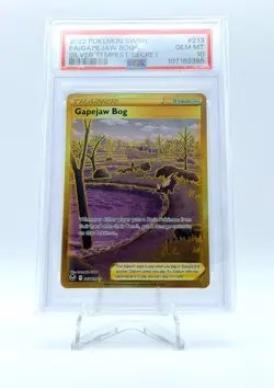 2022 POKEMON SILVER TEMPEST FULL ART GAPEJAW BOG 213/195 PSA 10 - Image 1