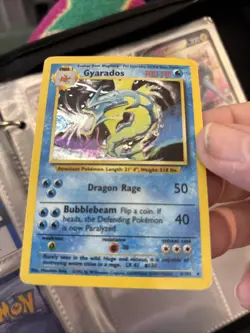 Gyarados 6/102 (Base Set) Rare Holo Pokemon 1999 Vintage WOTC MP HP G163 - Image 1