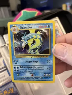 Gyarados 6/102 (Base Set) Rare Holo Pokemon 1999 Vintage WOTC MP HP G163 - Image 2