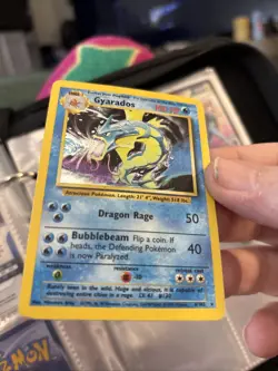 Gyarados 6/102 (Base Set) Rare Holo Pokemon 1999 Vintage WOTC MP HP G163 - Image 3