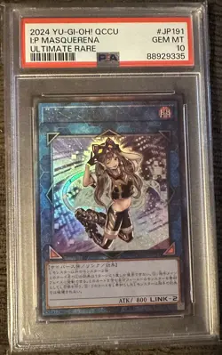 YuGiOh PSA 10 Gem Mint 2024 QCCU-JP191 Ultimate Rare I:P Masquerena Japanese - Image 1