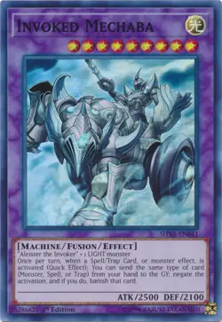 Yugioh! LP Invoked Mechaba - SHVA-EN041 - Super Rare - 1st Edition Lightly Playe - Image 1