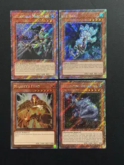2025 YUGIOH RA04 PLATINUM SECRET RARE ICE HAND NM BONUS SET - Image 1