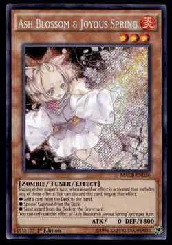 Yu-Gi-Oh TCG Maximum Crisis #MACR-EN036 Ash Blossom & Joyous Spring ScR,1st Ed. - Image 1