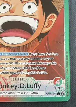 One Piece OP13 Monkey D Luffy Alt Art ENG OP13-001 Carrying On His Will 🏴‍☠ - Image 5