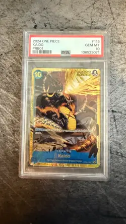2024 PSA 10 ONE PIECE PRB01-118 KAIDO SEC PREMIUM BOOSTER GEM MINT #118 - Image 1
