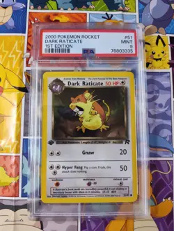 Graded Pokemon Card Bundle 2000 1st Edition Rocket Voltorb And Dark Raticate PSA - Image 4