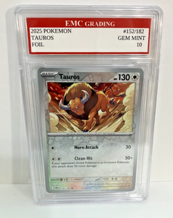TAUROS #152/182 FOIL Pokemon 2025 Card GRADED 10 MINT TCG CCG - Image 1