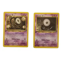 Unown Pokemon Cards 8 Purple Lot First Editions Common & Uncommon GAMEFREAK VTG - Image 3