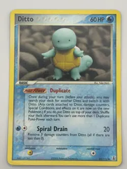 Pokemon TCG Ditto 64/113 Squirtle EX Delta Species 2005 Card NM Non Holo Vintage - Image 1