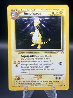 Pokemon: Ampharos 1/111 Neo Genesis Rare Card Rare Holo - Image 1