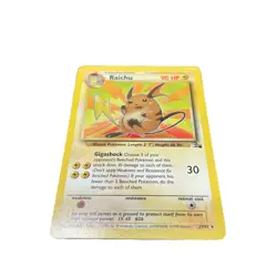 RARE Vintage 1999 Pokemon TCG Card Raichu 29/62 Fossil Set - Image 1