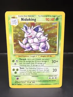 Pokemon TCG Nidoking Base Set Holo Unlimited Rare Card 11/102 - Image 3