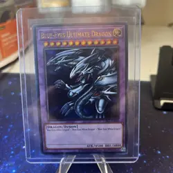 YU-GI-OH 2 Blue Eyes White Dragon + Blue Eyes Ultimate Dragon Holo Card Lot LDK2 - Image 4