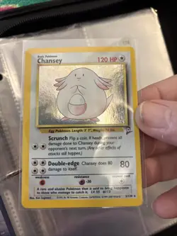 Pokemon Card - Chansey Holographic Rare 3/130 1999 Base Set Vintage G173 - Image 1