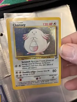 Pokemon Card - Chansey Holographic Rare 3/130 1999 Base Set Vintage G173 - Image 2