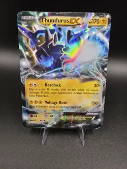 Thundurus EX 26/108 Ultra Rare Holo Foil Card Pokemon TCG Roaring Skies - LP - Image 1