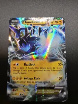 Thundurus EX 26/108 Ultra Rare Holo Foil Card Pokemon TCG Roaring Skies - LP - Image 5