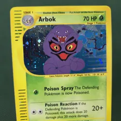 MP Arbok 3/165 Expedition Base Set WOTC Swirl Holo Rare Nintendo Pokemon Card - Image 1
