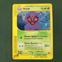 MP Arbok 3/165 Expedition Base Set WOTC Swirl Holo Rare Nintendo Pokemon Card - Image 3