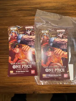 One Piece TCG Paramount War 12-Card Booster Pack Lot of 2 - Image 1