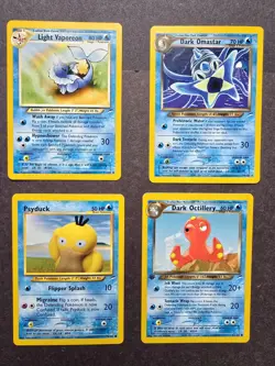 Pokemon TCG Neo Destiny Water-type Cards 19,52,62,79/105 Nm - Image 1
