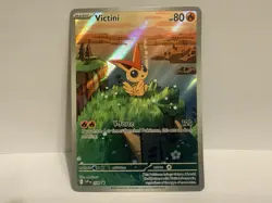 Pokemon TCG Victini 208 Sv: Scarlet & Violet Black Star Promo Card NM/M - Image 1