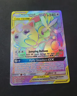 Mega Lopunny & Jigglypuff GX (Secret) - SM - Cosmic Eclipse NM Pokemon Card TCG - Image 2