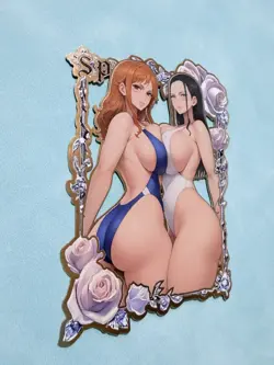 SERIALIZED 133/200 Nami & Boa Metal Card Goddess Story Waifu Spicy One Piece SP - Image 2