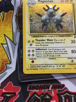 Pokemon Magneton Holo Rare Card WOTC Base Set 2 9/130 - LP *SWIRL* - Image 3