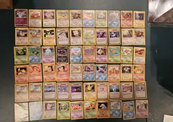 Lot Of 60 Vintage Pokemon Cards: Holos, First Edition, Mod Played - Image 1