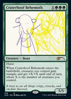 MTG English Craterhoof Behemoth 376 NM Foil Secret Lair - Image 1