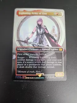 Lightning, Army of One FIN #320 (Borderless) Foil MTG Final Fantasy - Image 1