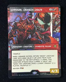2023 Magic The Gathering MTG Marvel EN Foil R 0227 Carnage，Crimson Chaos GAV - Image 1