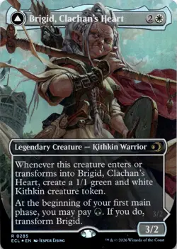 Brigid, Clachan's Heart FOIL BORDERLESS Lorwyn Eclipsed Magic MTG NM - Image 1