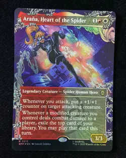 2023 Magic The Gathering MTG Marvel EN Foil R 0213 Arana,Heart of the Spider GAV - Image 1