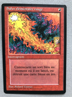 Mtg Carte Magic Fbb Red Elemental Blast French Foreign black bordered LP - Image 1